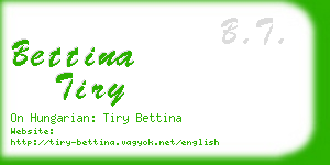 bettina tiry business card